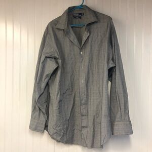 Polo by Ralph Lauren Gray Plaid Men's Long Sleeve Button Down 17 - 34